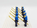 Japanese Samurai Naginata Block Figures Set of 10pcs