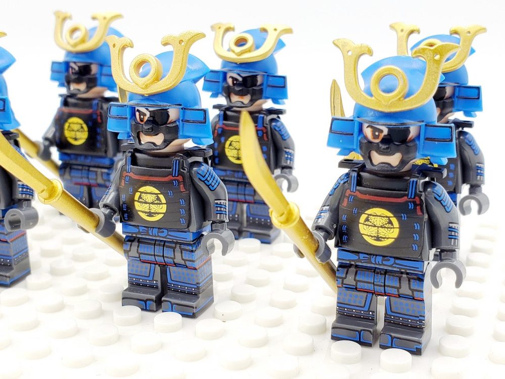 Japanese Samurai Naginata Block Figures Set of 10pcs