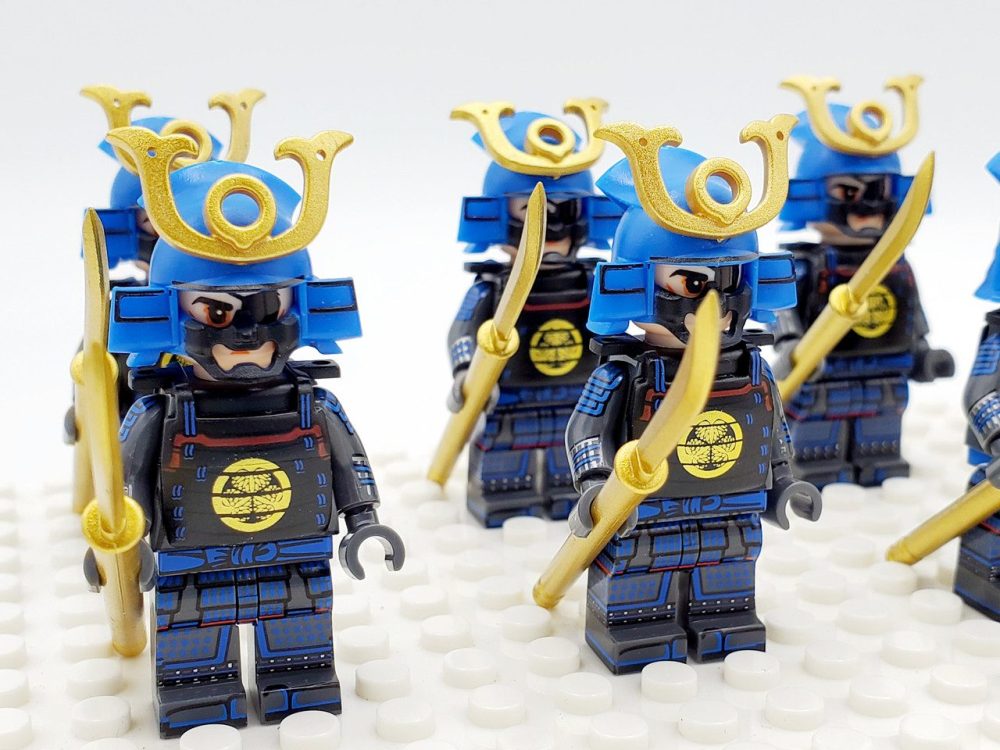 Japanese Samurai Naginata Block Figures Set of 10pcs