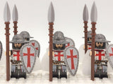 Knight Templar Spearmen Block Figures Set of 10pcs