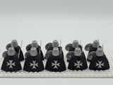 Knights Hospitallers Round Shield Block Figures Set of 10pcs