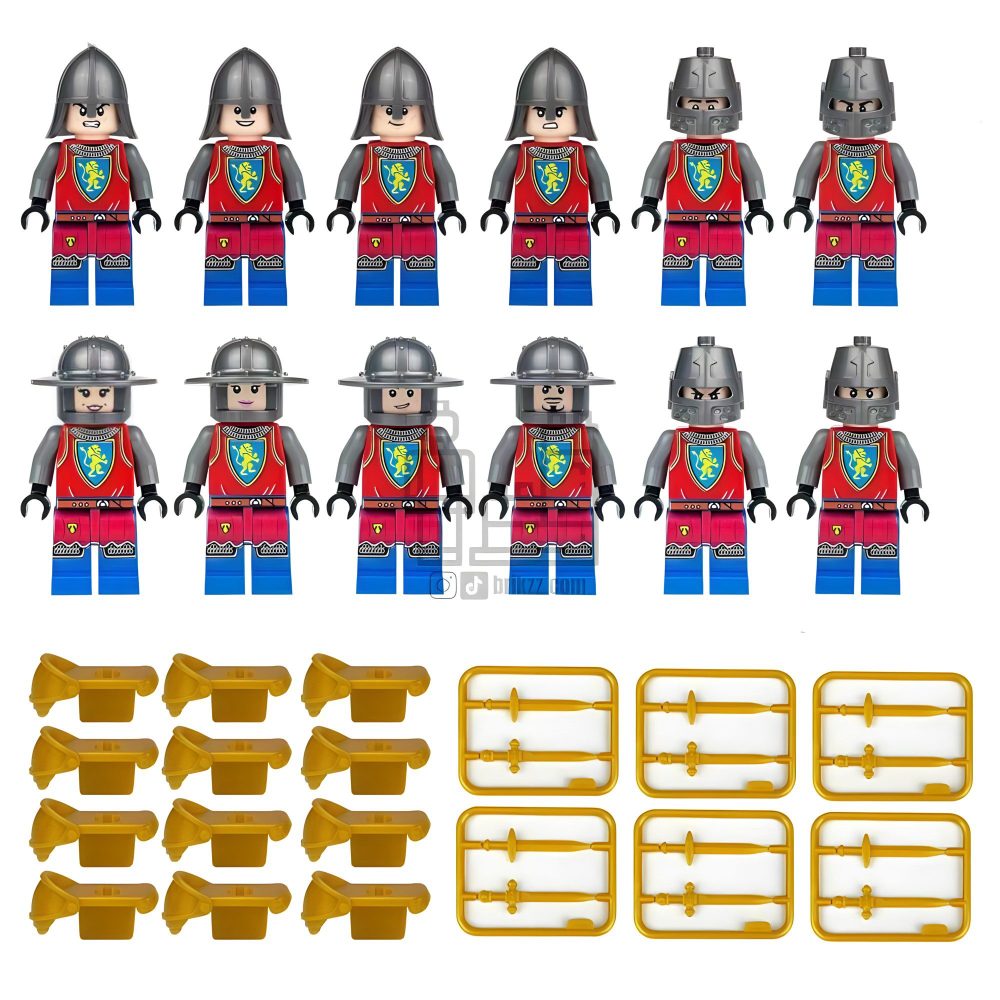 Lion Knights Medieval Castle Block Figures Set of 12pcs