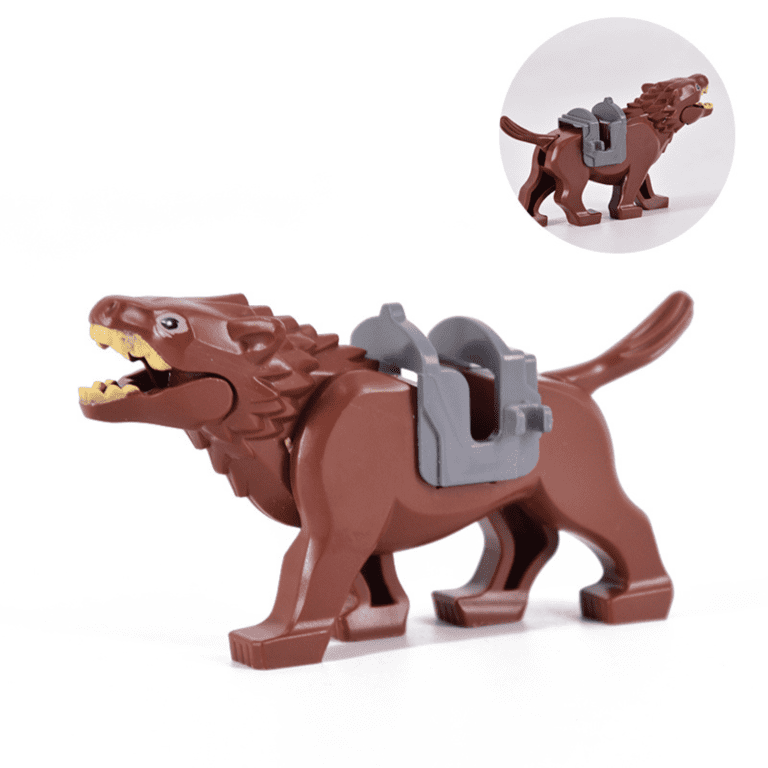 Lord of the Rings Brown Warg Mount Block Figures Set