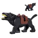 Lord of the Rings Black Warg Mount Block Figures Set