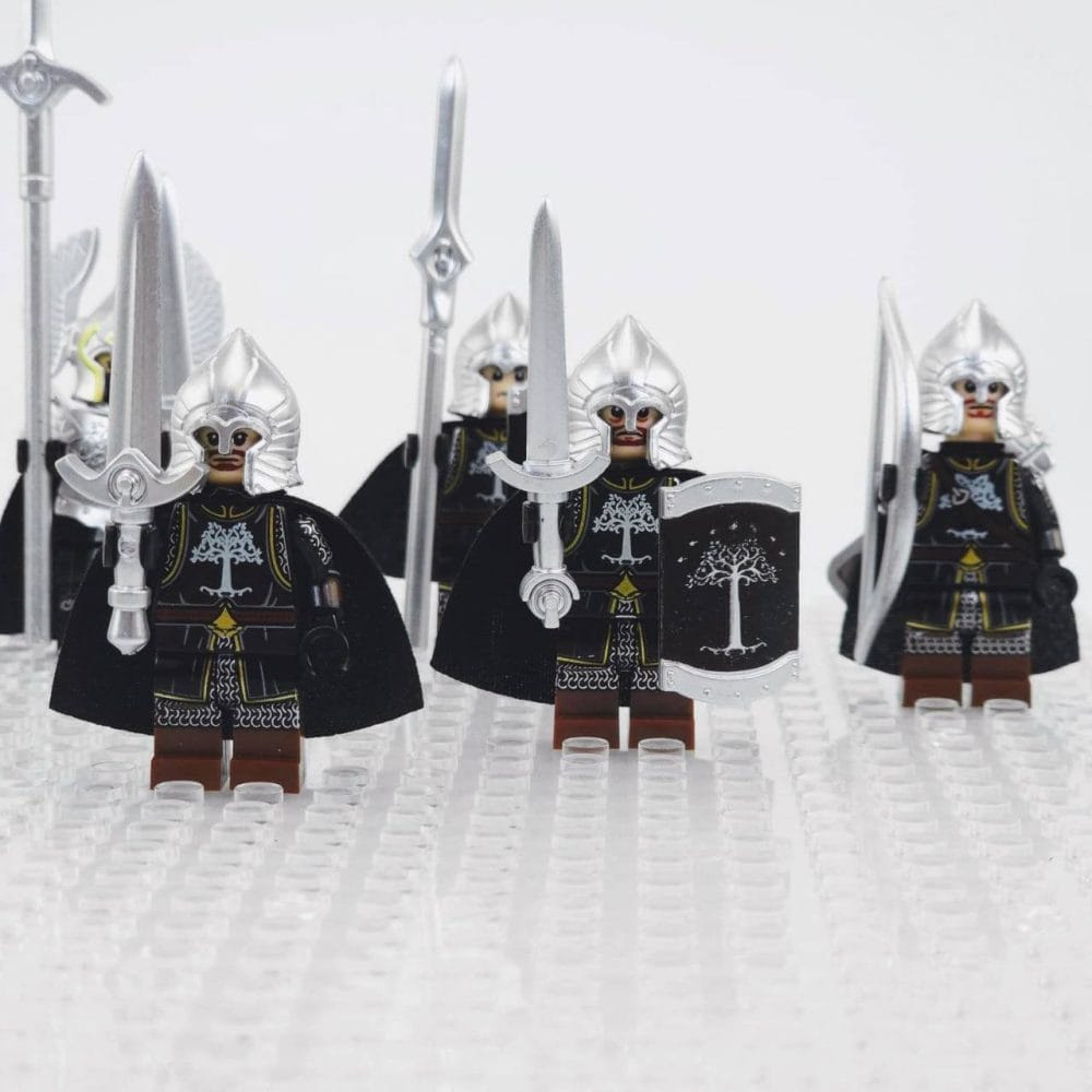 Lord the Gondor Military Fountain Guard Block Figures Set 9pcs