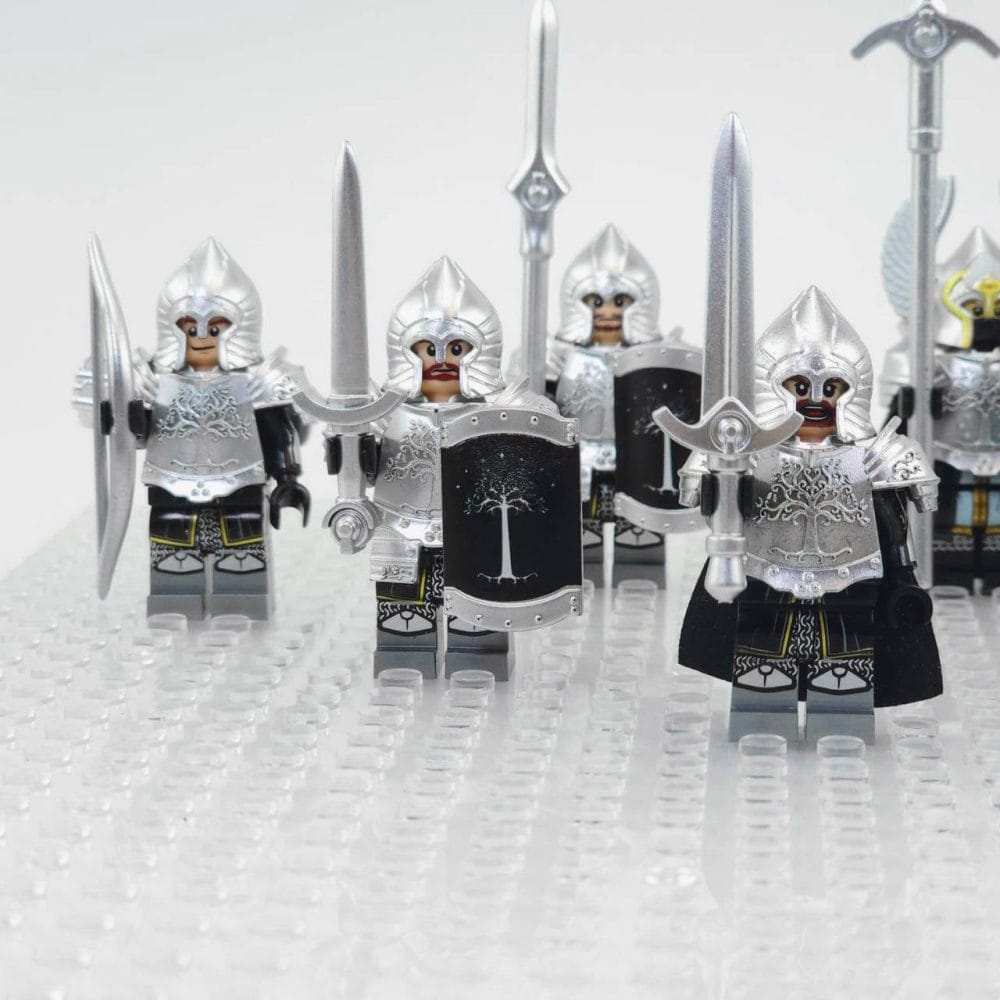 Lord the Gondor Military Fountain Guard Block Figures Set 9pcs