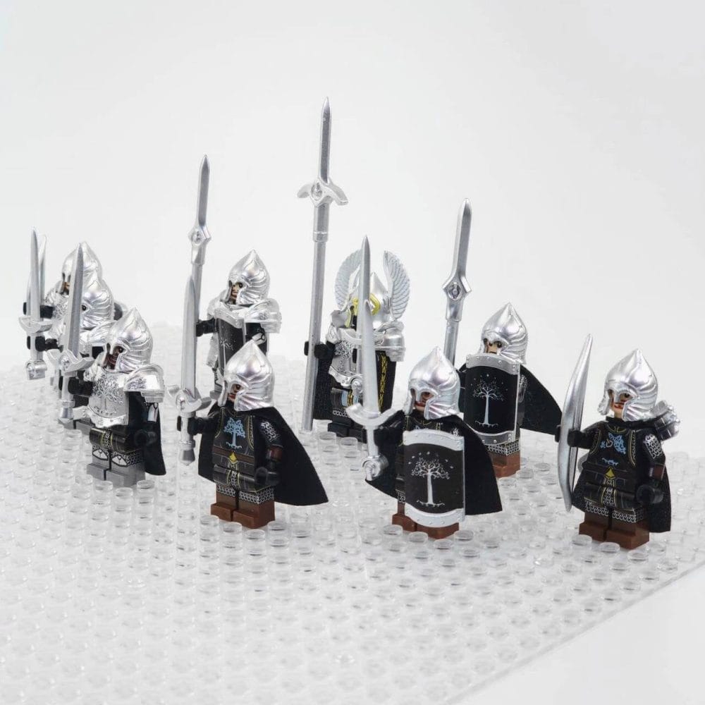 Lord the Gondor Military Fountain Guard Block Figures Set 9pcs