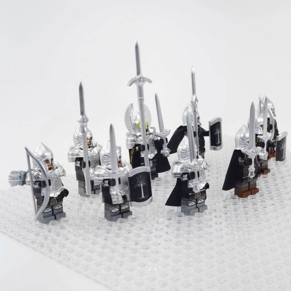 Lord the Gondor Military Fountain Guard Block Figures Set 9pcs