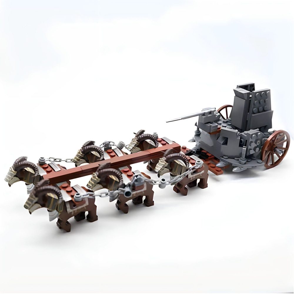 Lord the Rings Dain II Ironfoot Iron Hill Dwarves Chariot Block Figures Set