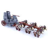 Lord the Rings Dain II Ironfoot Iron Hill Dwarves Chariot Block Figures Set