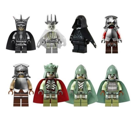Lord the Rings Dark Forces and Villains Block Figures Set 8pcs