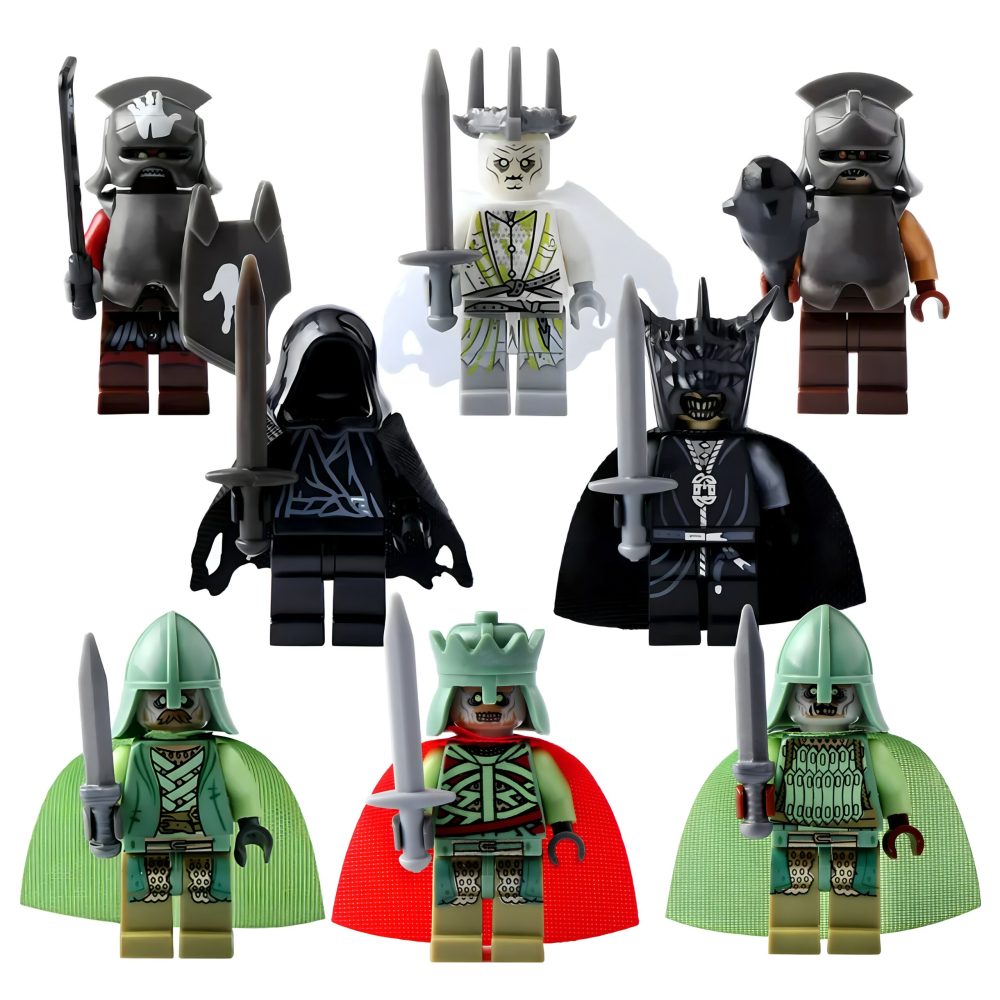 Lord the Rings Dark Forces and Villains Block Figures Set 8pcs
