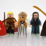 Lord the Rings Elves Middle Earth Block Figures Set 7pcs