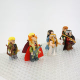 Lord the Rings Elves Middle Earth Block Figures Set 7pcs
