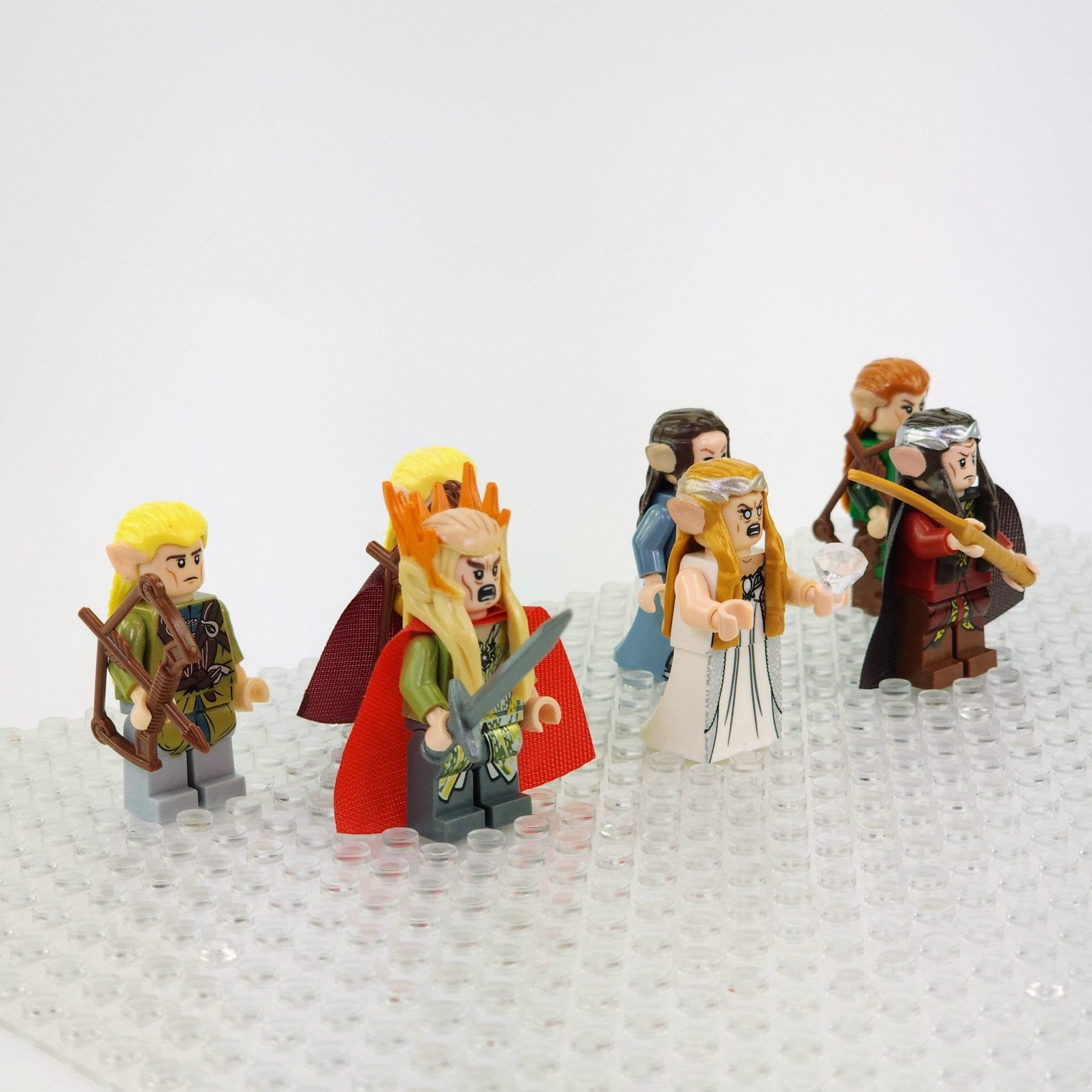 Lord the Rings Elves Middle Earth Block Figures Set 7pcs