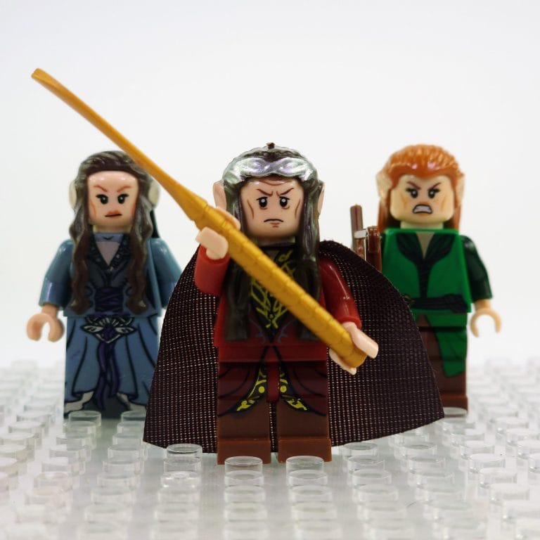 Lord the Rings Elves Middle Earth Block Figures Set 7pcs
