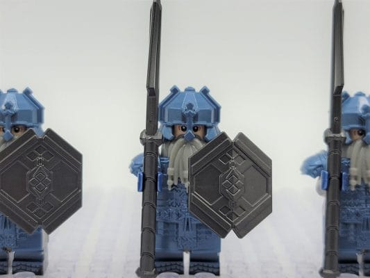 Lord the Rings Erebor Dwarves Cobalt Armour Block Figures Set 10pcs