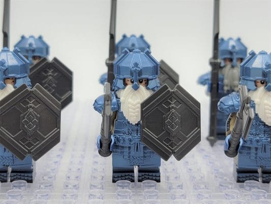 Lord the Rings Erebor Dwarves Cobalt Armour Block Figures Set 10pcs