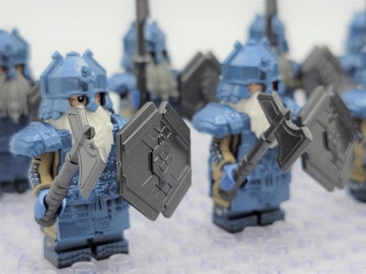 Lord the Rings Erebor Dwarves Cobalt Armour Block Figures Set 10pcs