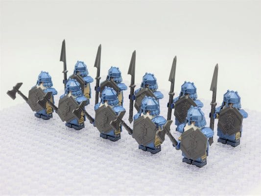 Lord the Rings Erebor Dwarves Cobalt Armour Block Figures Set 10pcs