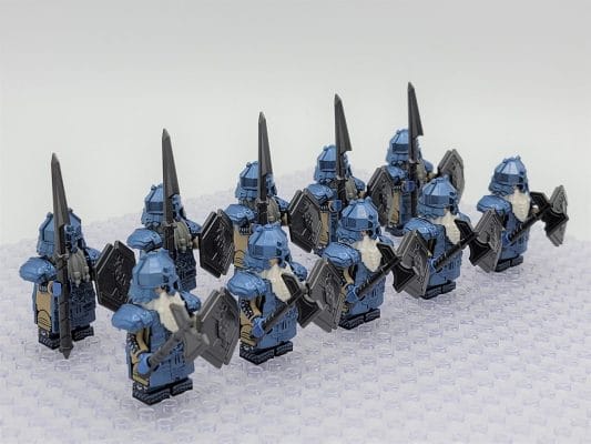 Lord the Rings Erebor Dwarves Cobalt Armour Block Figures Set 10pcs