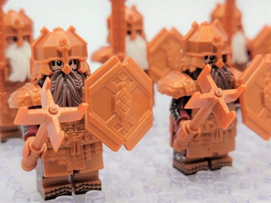 Lord the Rings Erebor Dwarves Copper Armour Block Figures Set 10pcs