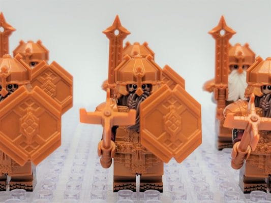 Lord the Rings Erebor Dwarves Copper Armour Block Figures Set 10pcs