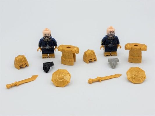 Lord the Rings Erebor Dwarves Gold Armour Block Figures Set 10pcs
