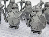 Lord the Rings Erebor Dwarves Silver Armour Block Figures Set 10pcs