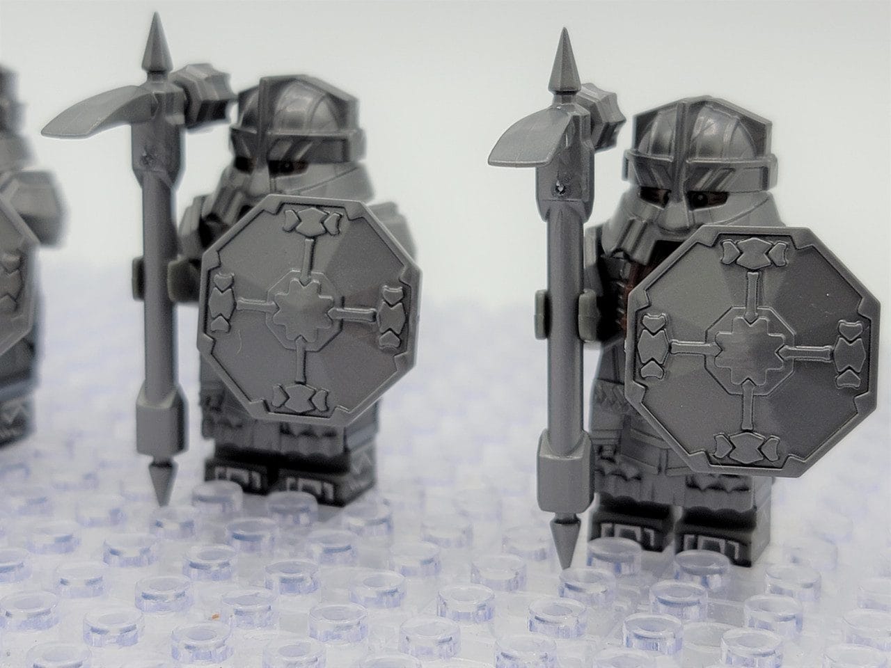 Lord the Rings Erebor Dwarves Silver Armour Block Figures Set 10pcs