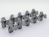 Lord the Rings Erebor Dwarves Silver Armour Block Figures Set 10pcs
