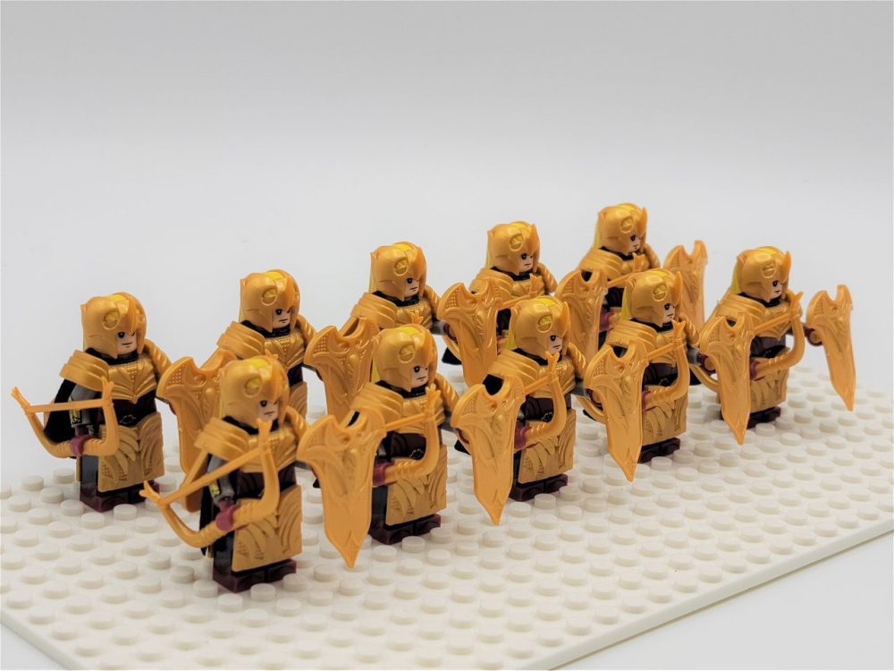 Lord the Rings Galadhrim Elves Bows Block Figures Set 10pcs