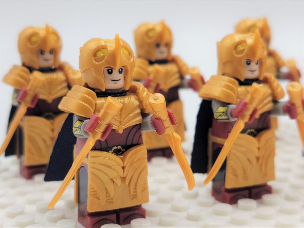 Lord the Rings Galadhrim Elves Dual Wield Block Figures Set 10pcs