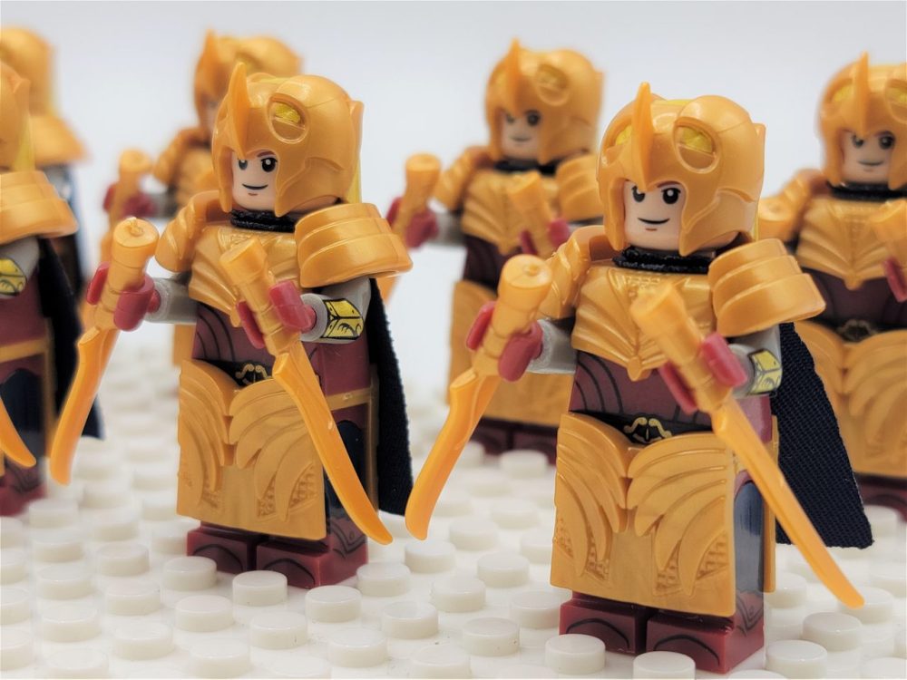 Lord the Rings Galadhrim Elves Dual Wield Block Figures Set 10pcs
