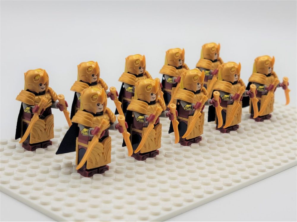 Lord the Rings Galadhrim Elves Dual Wield Block Figures Set 10pcs