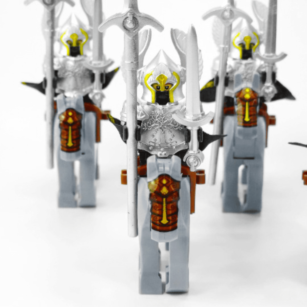 Lord the Rings Gondor Fountain Guards and Mounts Block Figures Set 10pcs