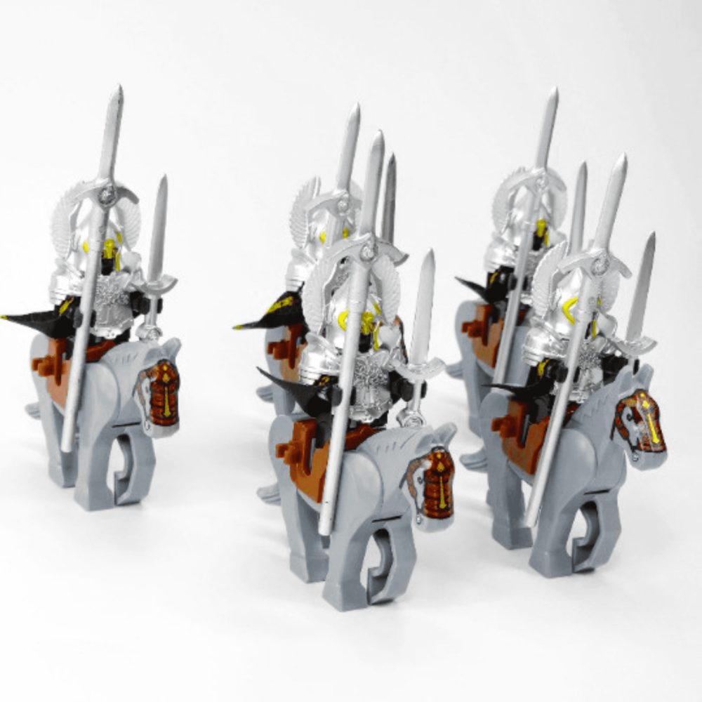 Lord the Rings Gondor Fountain Guards and Mounts Block Figures Set 10pcs
