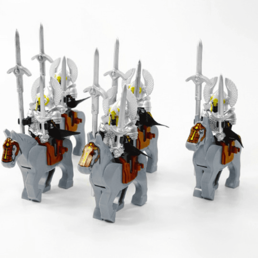 Lord the Rings Gondor Fountain Guards and Mounts Block Figures Set 10pcs