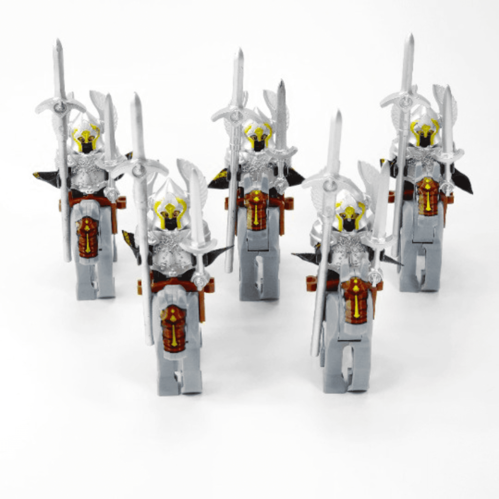 Lord the Rings Gondor Fountain Guards and Mounts Block Figures Set 10pcs