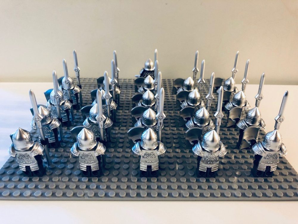 Lord the Rings Gondor Heavy Spears Block Figures Set 21pcs