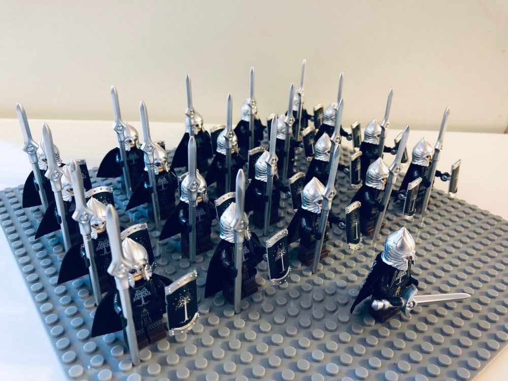 Lord the Rings Gondor Light Spears Block Figures Set 21pcs