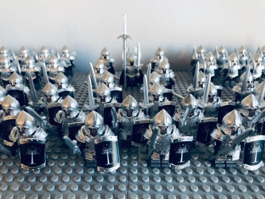 Lord the Rings Gondor Minas Tirith Block Figures Set 65pcs