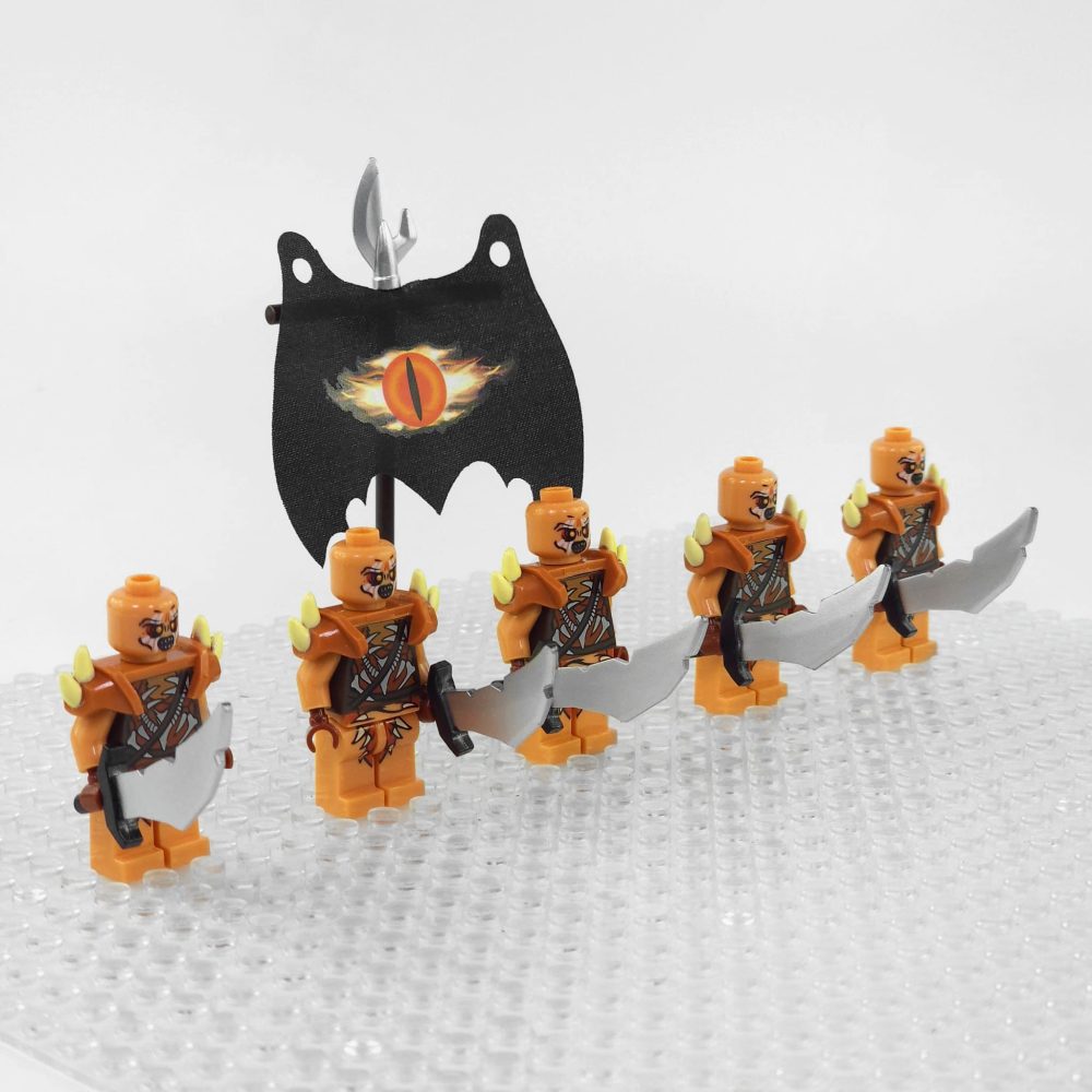 Lord the Rings Gundabad Orcs Block Figures Set 5pcs
