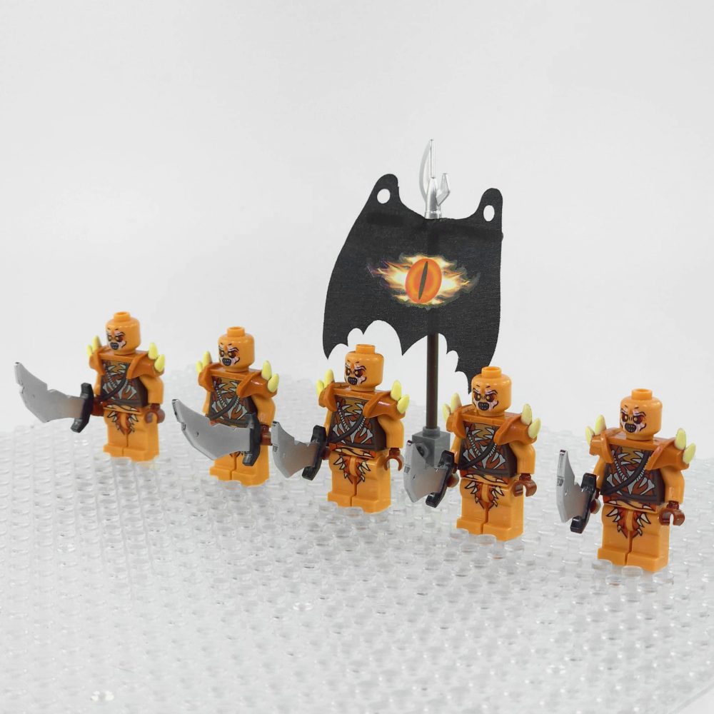 Lord the Rings Gundabad Orcs Block Figures Set 5pcs
