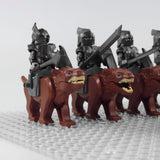 Lord the Rings Gundabad Orcs Warg Riders Block Figures  Set