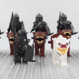 Lord the Rings Gundabad Orcs Warg Riders Block Figures  Set