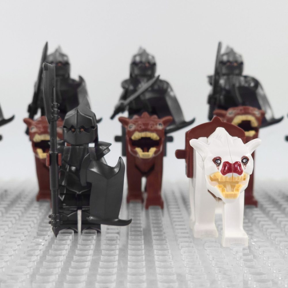 Lord the Rings Gundabad Orcs Warg Riders Block Figures  Set