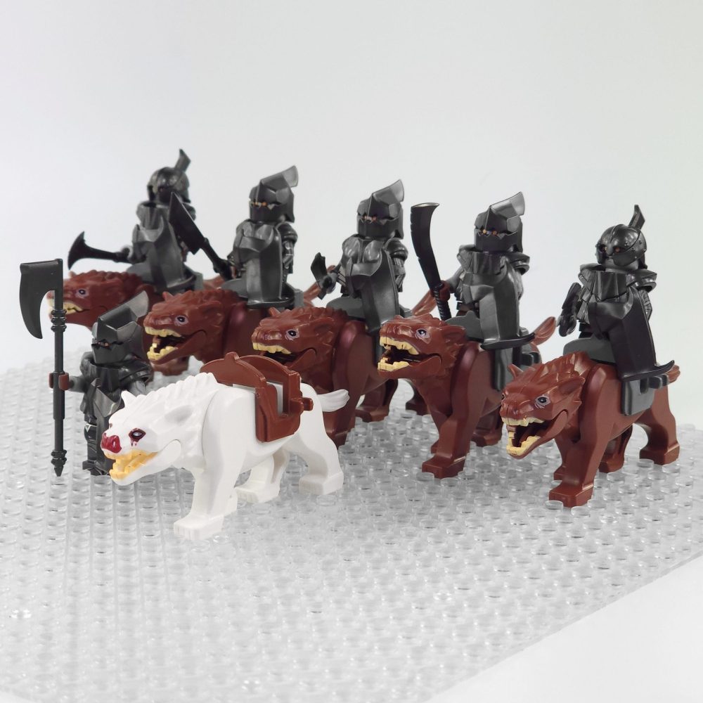 Lord the Rings Gundabad Orcs Warg Riders Block Figures  Set