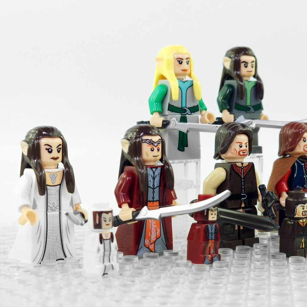 Lord the Rings High Elves and Men Block Figures Set 8pcs