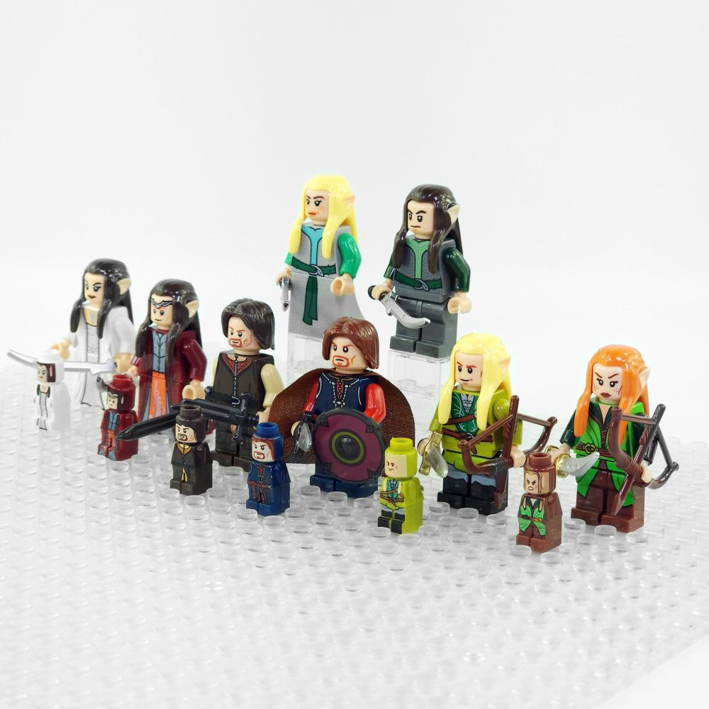 Lord the Rings High Elves and Men Block Figures Set 8pcs
